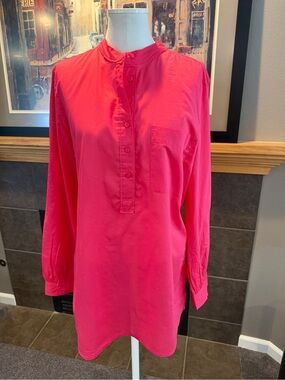 Gap Women's pink Long-Sleeve Popover Tunic Top